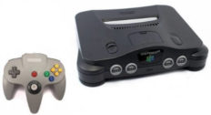 Nintendo 64 in schwarz mit Controller