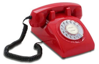 Retro Telefon 60er Jahre in rot